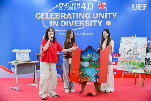 Faculty of English okviphoatdong storeers as Global Travellers through English Culture Day 4.0